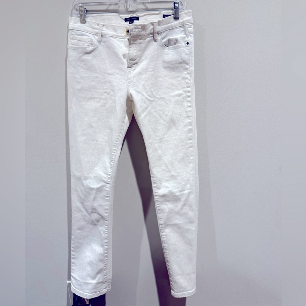 Straight Leg White Denim Jeans